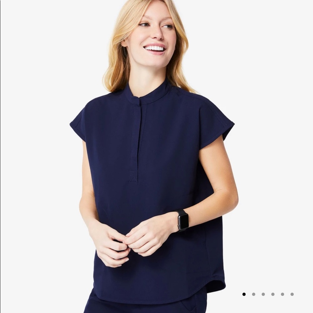 FIGS Rafaela Small NAVY scrub Top